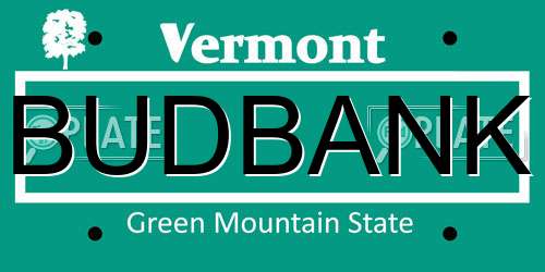BUDBANK Vermont License Plate