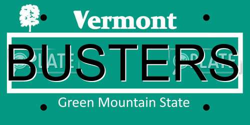 BUSTERS Vermont License Plate
