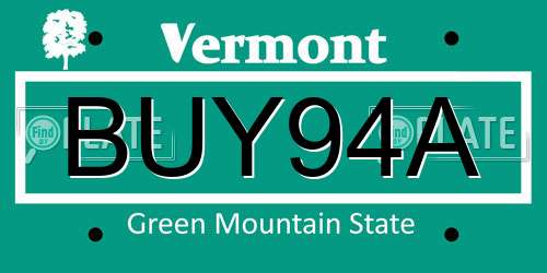 BUY94A Vermont License Plate