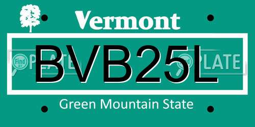 BVB25L Vermont License Plate