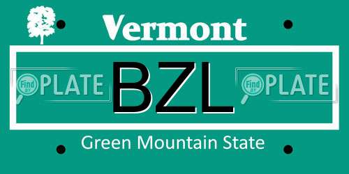 BZL Vermont License Plate
