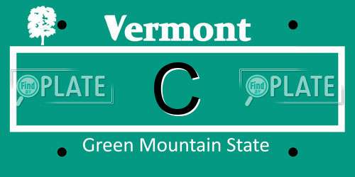 C Vermont License Plate