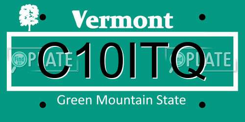 C10ITQ Vermont License Plate