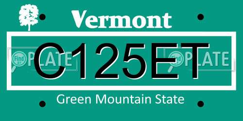 C125ET Vermont License Plate