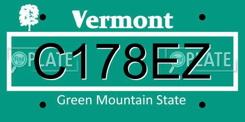 C178EZ Vermont License Plate