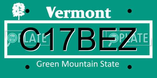 C17BEZ Vermont License Plate
