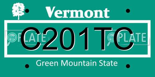 C201TC Vermont License Plate
