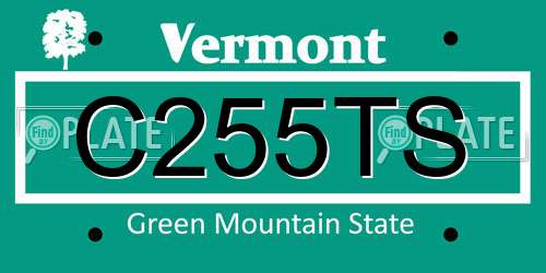 C255TS Vermont License Plate