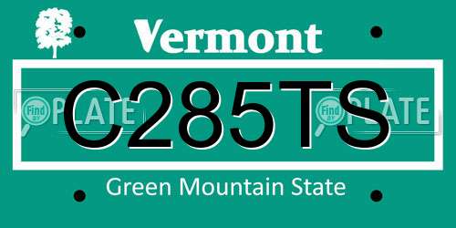 C285TS Vermont License Plate