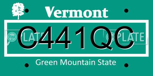 C441QC Vermont License Plate