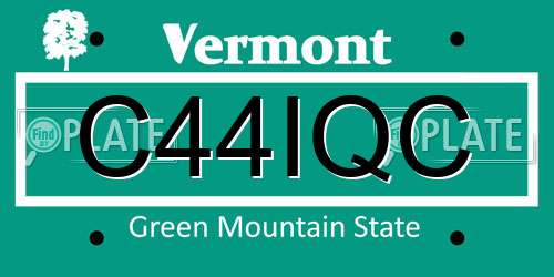 C44IQC Vermont License Plate