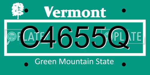 C4655Q Vermont License Plate
