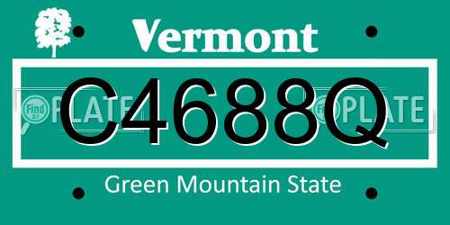 C4688Q Vermont License Plate