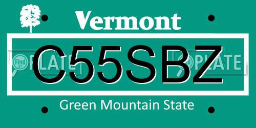 C55SBZ Vermont License Plate