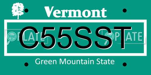 C55SST Vermont License Plate