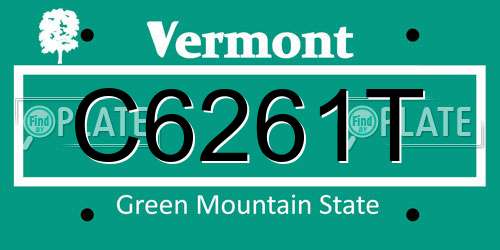 C6261T Vermont License Plate