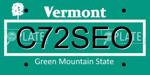 C72SEO Vermont License Plate