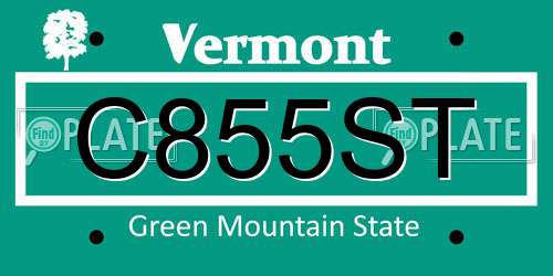 C855ST Vermont License Plate