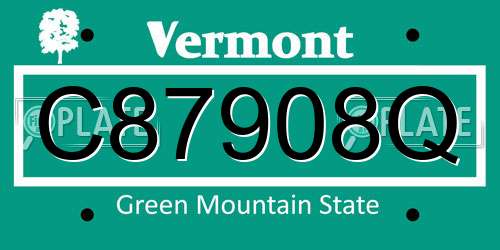 C87908Q Vermont License Plate
