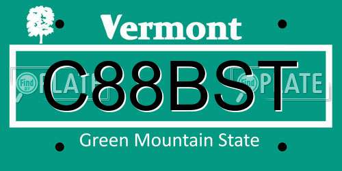 C88BST Vermont License Plate