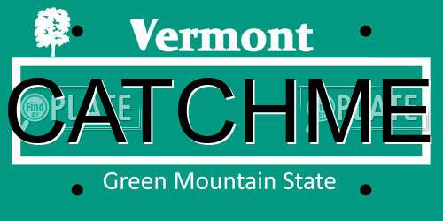 CATCHME Vermont License Plate