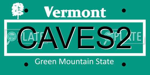 CAVES2 Vermont License Plate