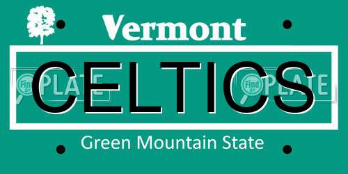 CELTICS Vermont License Plate