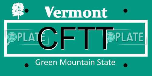 CFTT Vermont License Plate