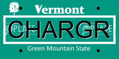 CHARGR Vermont License Plate