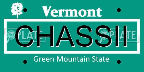 CHASSII Vermont License Plate