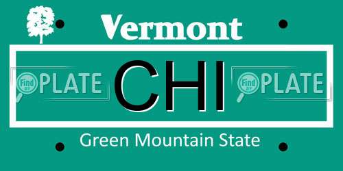 CHI Vermont License Plate