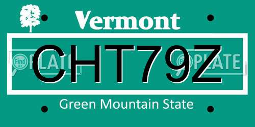 CHT79Z Vermont License Plate