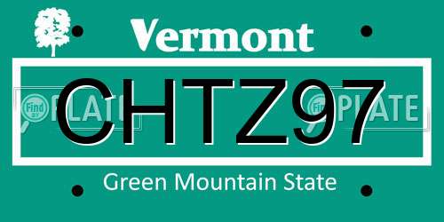 CHTZ97 Vermont License Plate