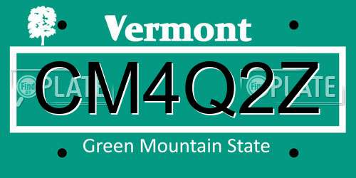 CM4Q2Z Vermont License Plate
