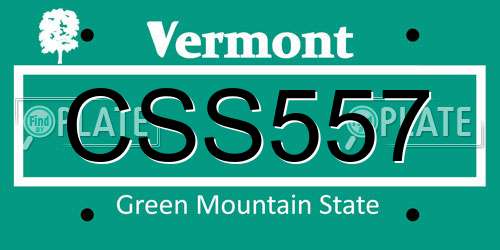 CSS557 Vermont License Plate
