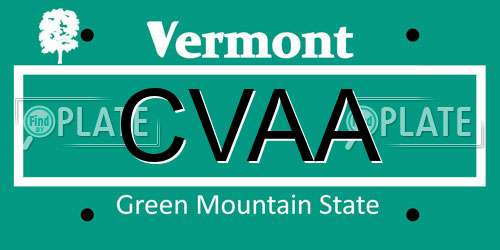 CVAA Vermont License Plate