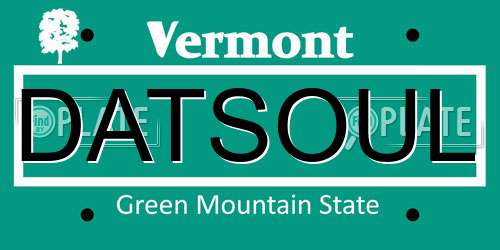 DATSOUL Vermont License Plate