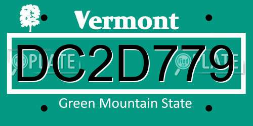DC2D779 Vermont License Plate