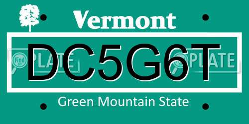 DC5G6T Vermont License Plate