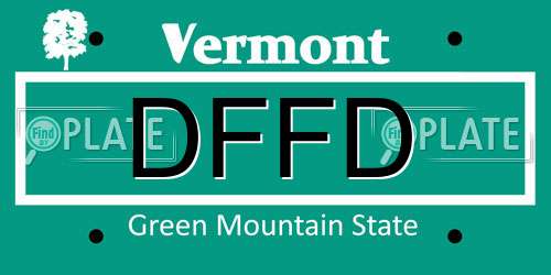 DFFD Vermont License Plate