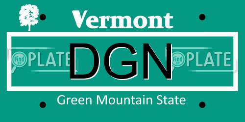 DGN Vermont License Plate