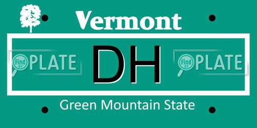 DH Vermont License Plate