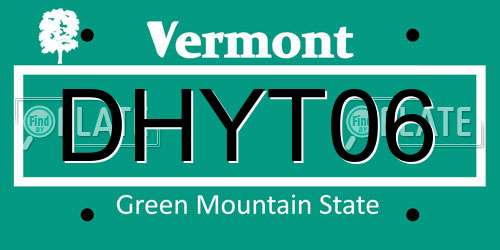DHYT06 Vermont License Plate
