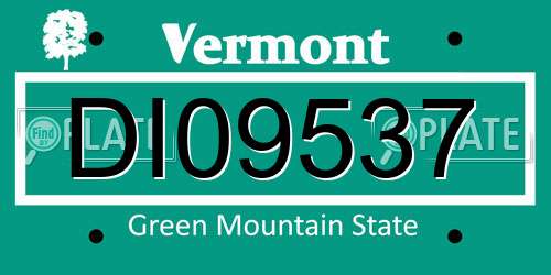 DI09537 Vermont License Plate