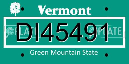 DI45491 Vermont License Plate
