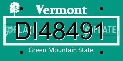 DI48491 Vermont License Plate