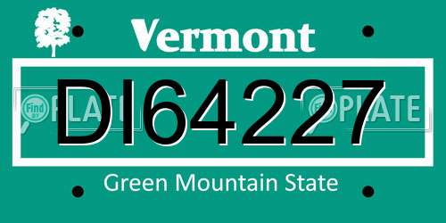 DI64227 Vermont License Plate