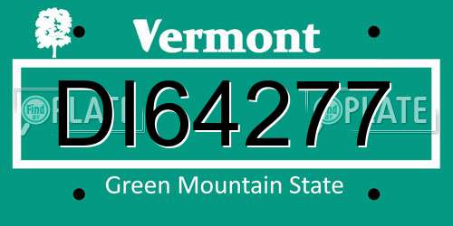 DI64277 Vermont License Plate
