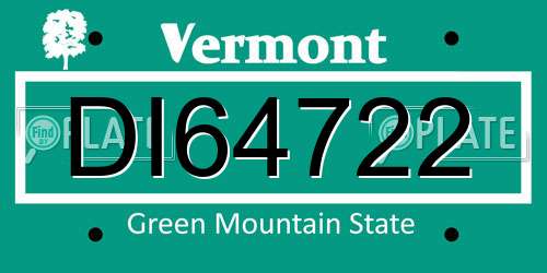 DI64722 Vermont License Plate