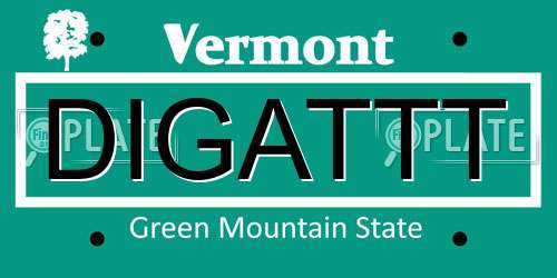 DIGATTT Vermont License Plate